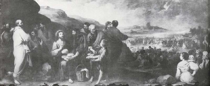Bartolome Esteban Murillo Miracle of the Loaves and Fishes Spain oil painting art